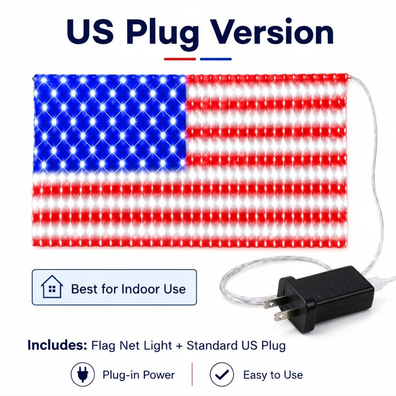 Solar-powered outdoor net lights