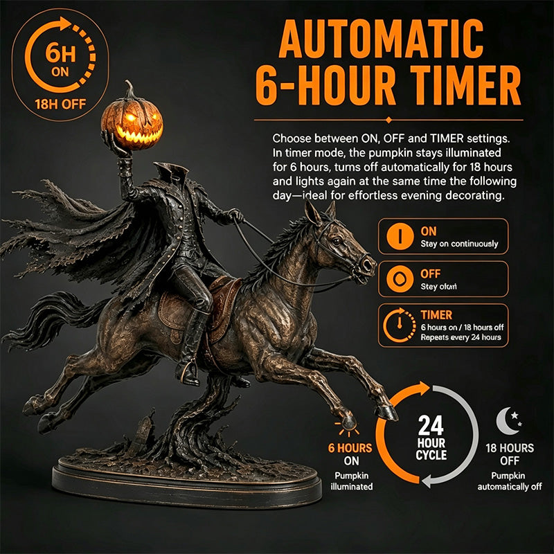 Emit Light Headless Horseman Statue