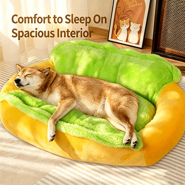 Hot Dog-Design Pet Bed