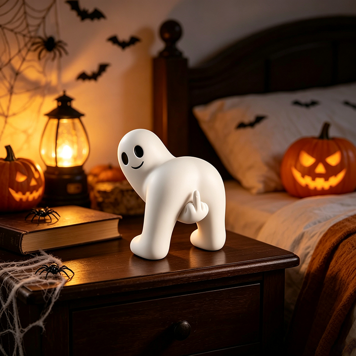 Fun Ghost Middle Finger Ornament
