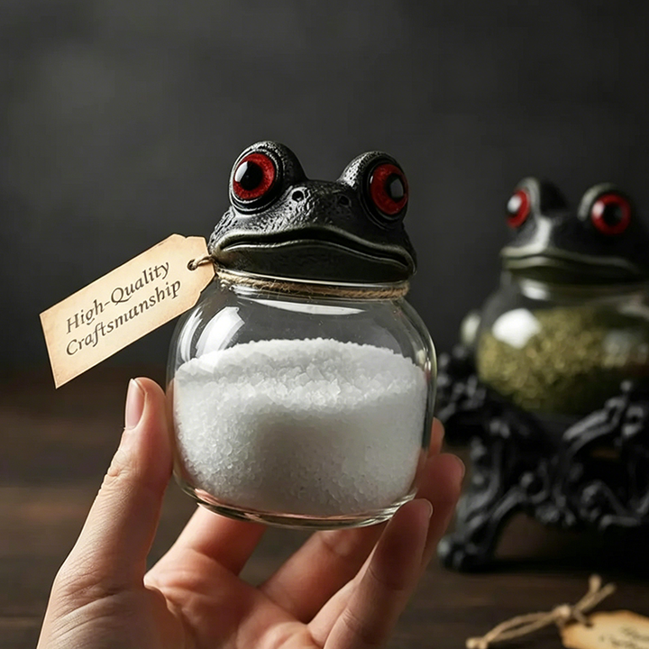 Handmade Wizard Frog Spice Jar