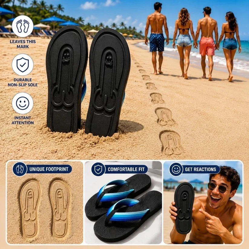 Hidden Print Beach Flops