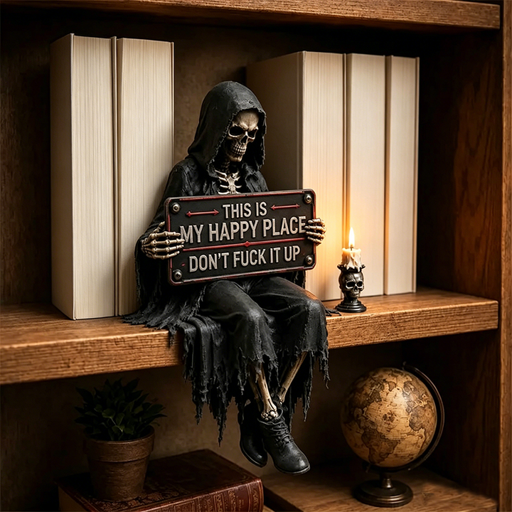 Skull Bookshelf Decor