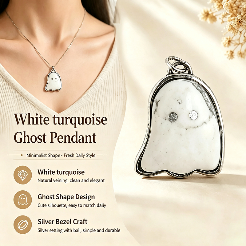 Cute Ghost Pendant Necklace