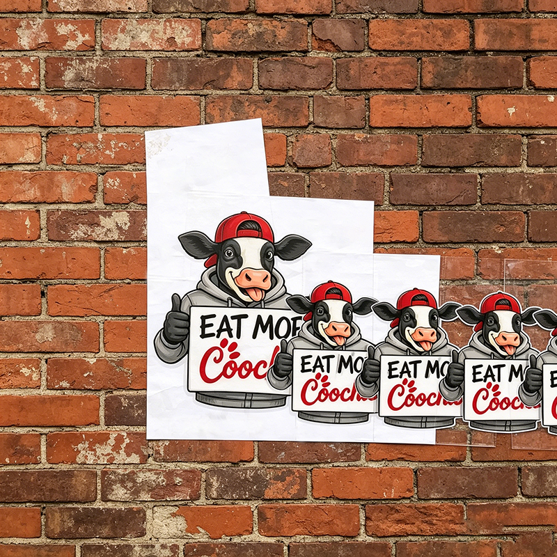 Funny Cow UV Sticker
