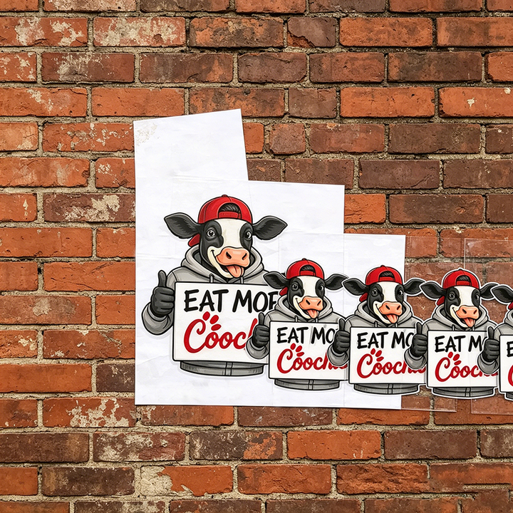 Funny Cow UV Sticker