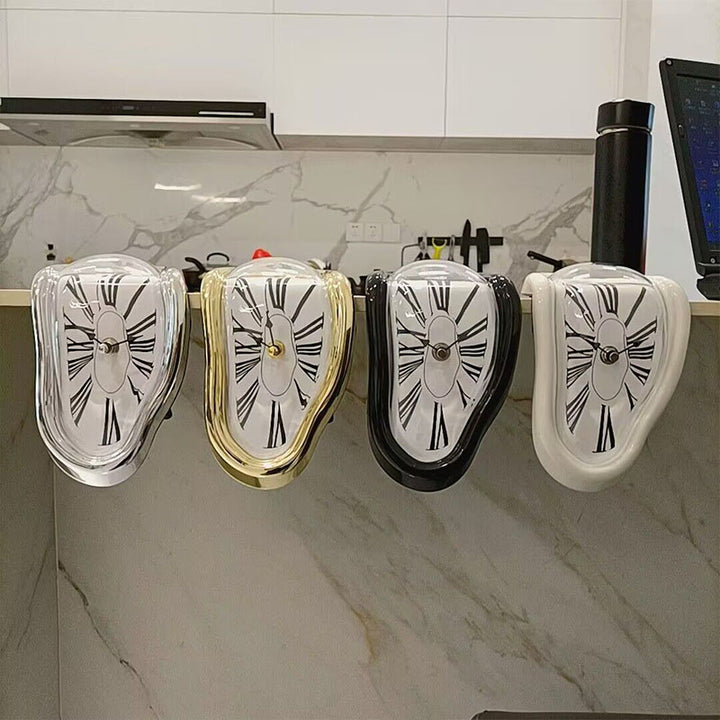 Melting and distorted decorative clock
