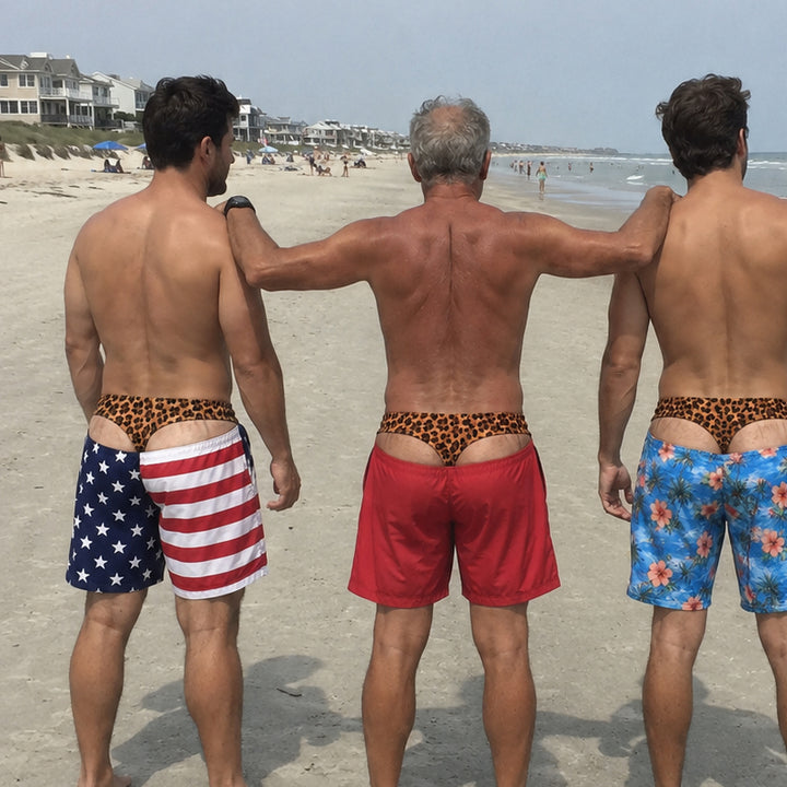 Loose-fit beach shorts with fun prints