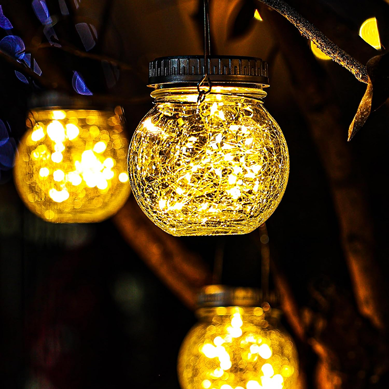 Solar-Powered Hanging Garden Lantern