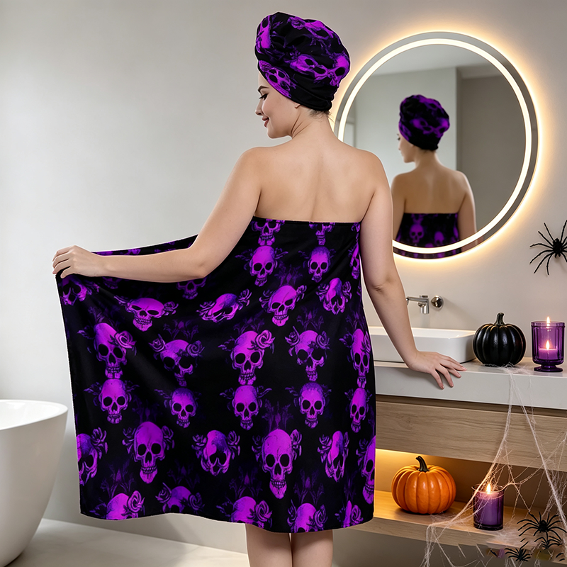 Halloween Skull Bath Towel