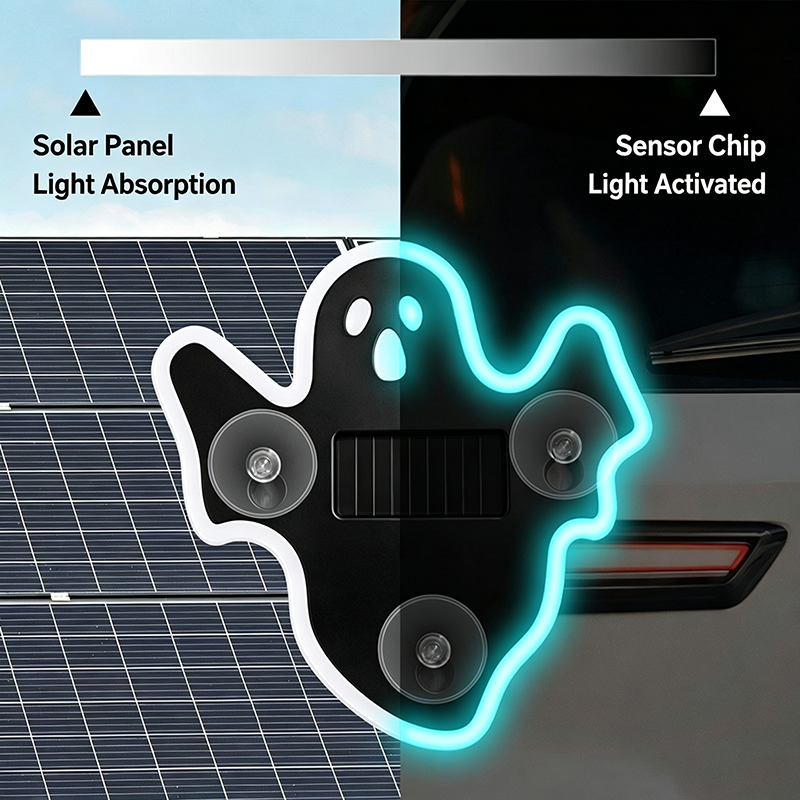 Solar-Powered Car Ghost Ambient Light