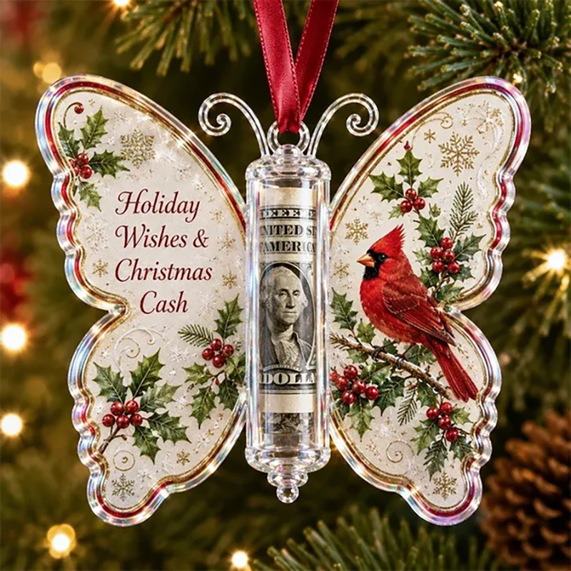 Christmas Cash Gift Butterfly Pendant
