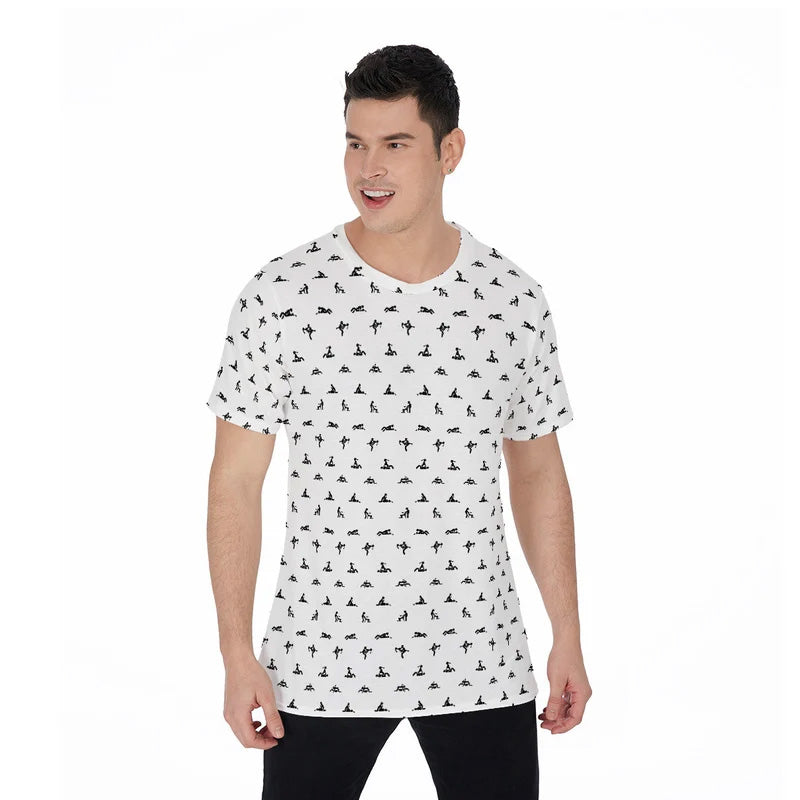 Sex Position Print Crew Neck T-shirt