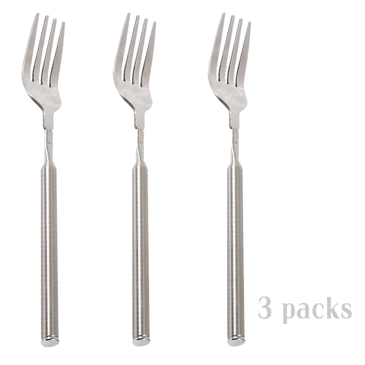 Telescopic stainless steel long handle fork