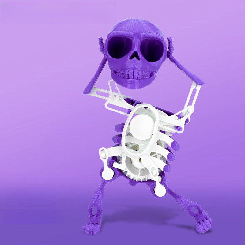 3D printed dancing skeleton figurine