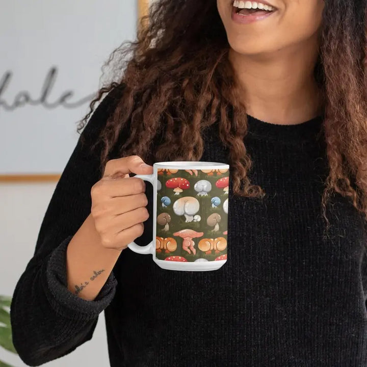 Mushroom pattern coffee cup