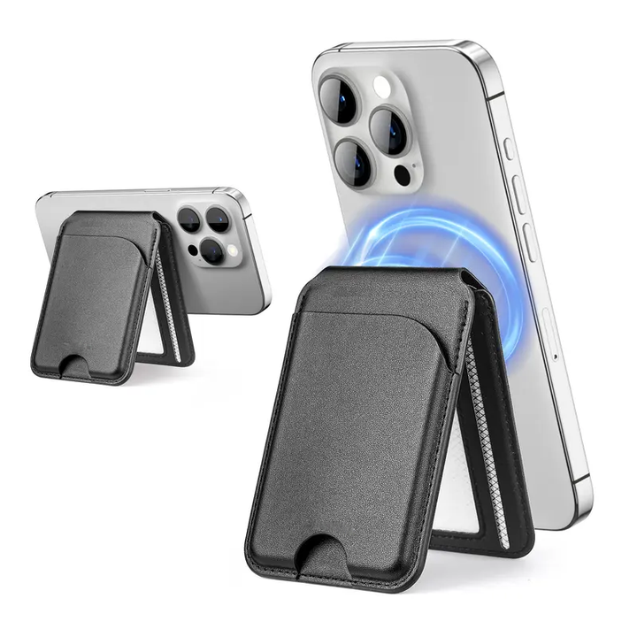Magnetic card holder stand