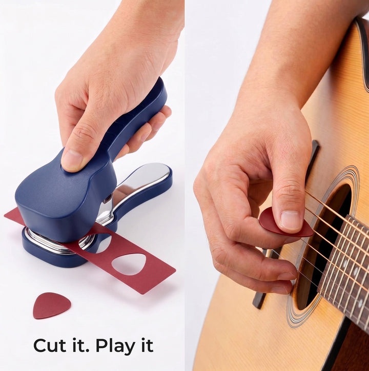 Handheld Guitar Pick Punch Accessory Kit