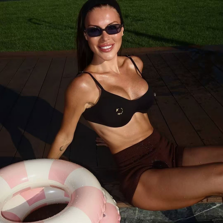 Solid color sexy bikini