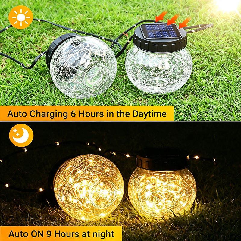 Solar-Powered Hanging Garden Lantern