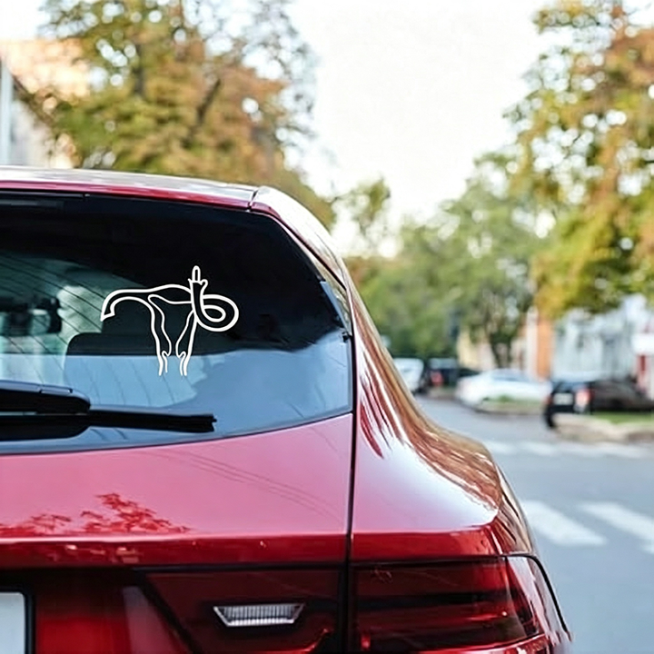 Prank middle-finger sticker