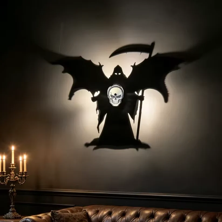 Grim Reaper Shadow Wall Lamp