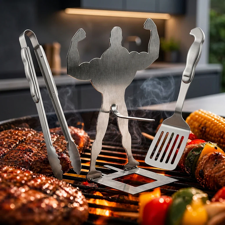 Muscular Male-Shaped Stainless Steel Hot Dog