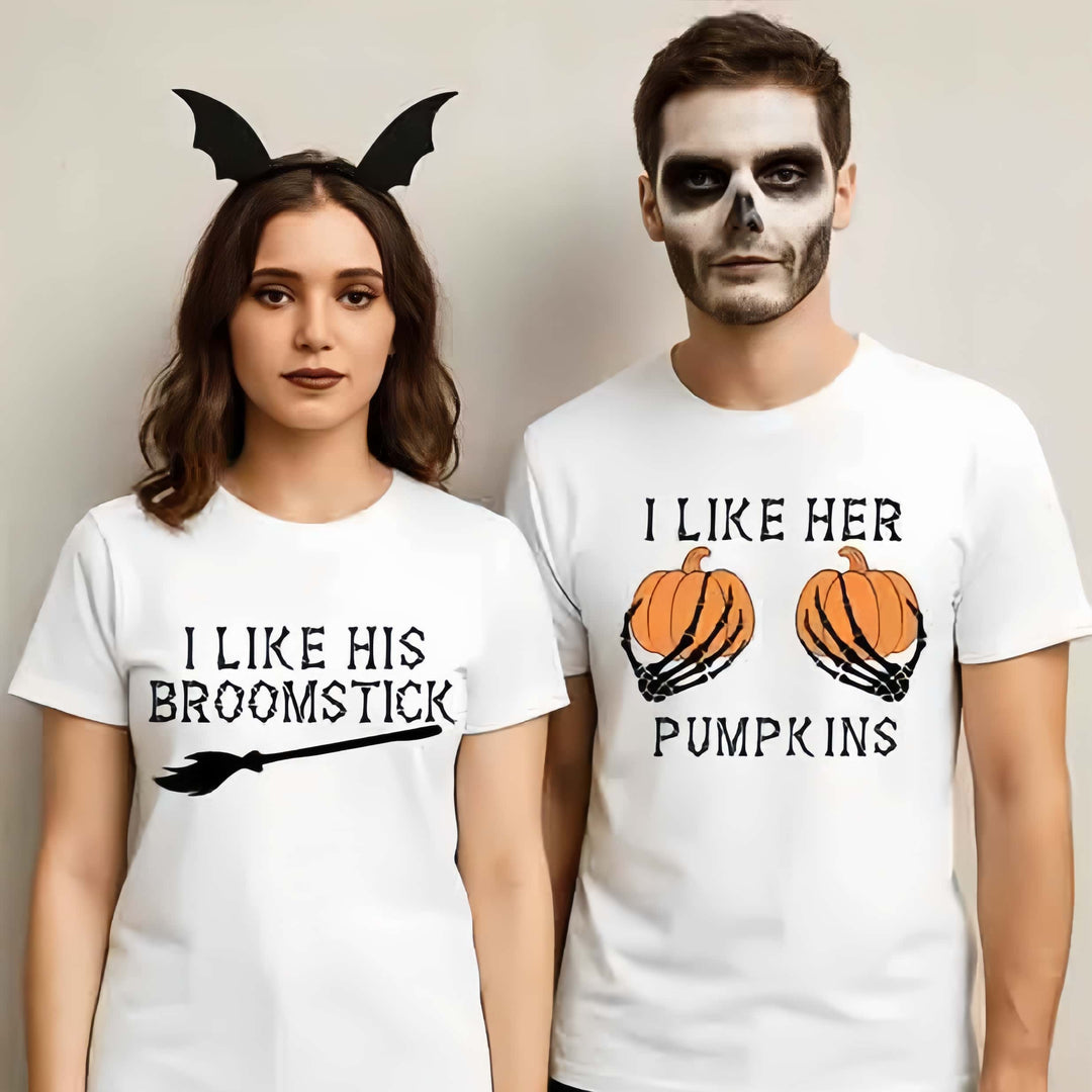 Funny Halloween Couple T-shirt