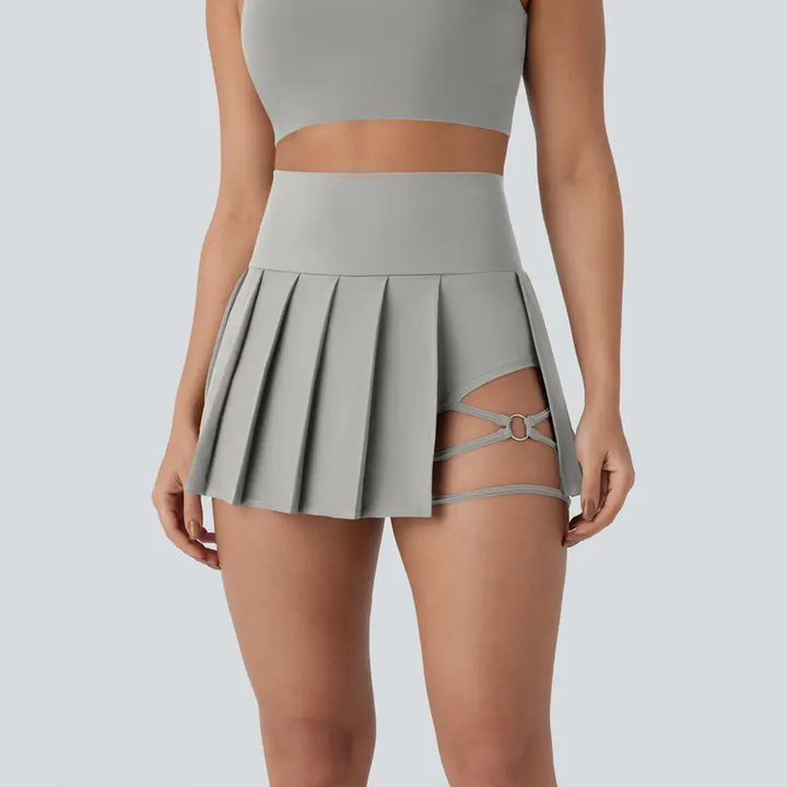 High-Waisted Asymmetrical Pleated Skirt | Casual &amp; Comfortable
