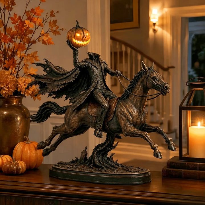 Emit Light Headless Horseman Statue