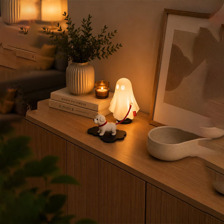 Halloween Ghost Dog Table Lamp