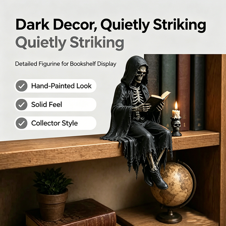 Skull Bookshelf Decor