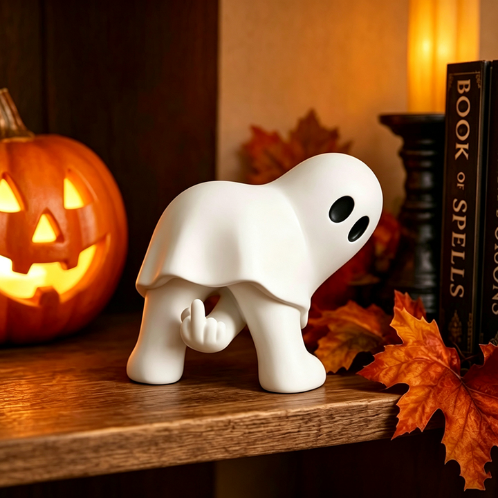 Fun Ghost Middle Finger Ornament