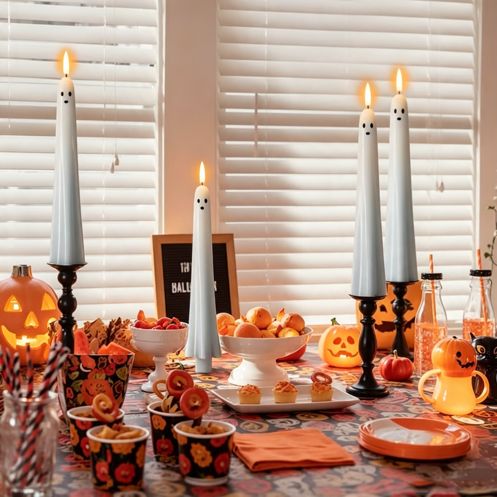 Halloween Ghost Flameless LED Taper Candles