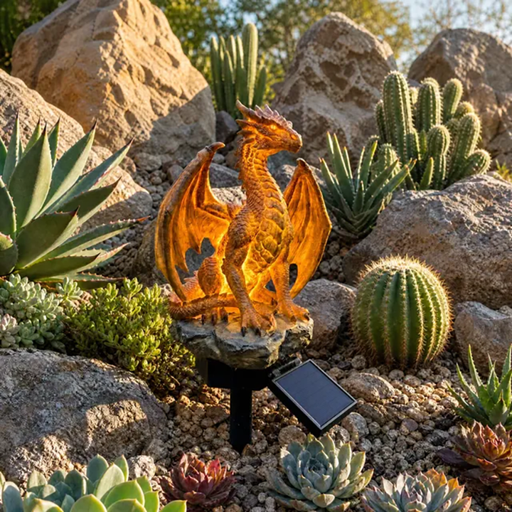 Solar Dragon-Shaped Garden Statue Light