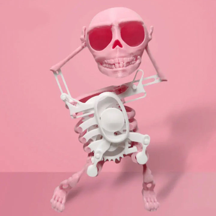 3D printed dancing skeleton figurine