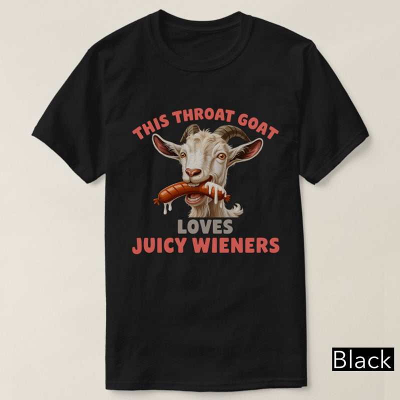 Fun Goat Print Short-Sleeve T-Shirt