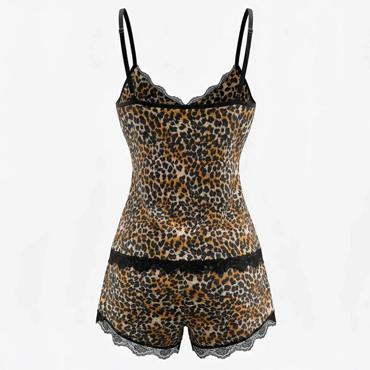 Lace Leopard Print Pajamas Lounge Sets