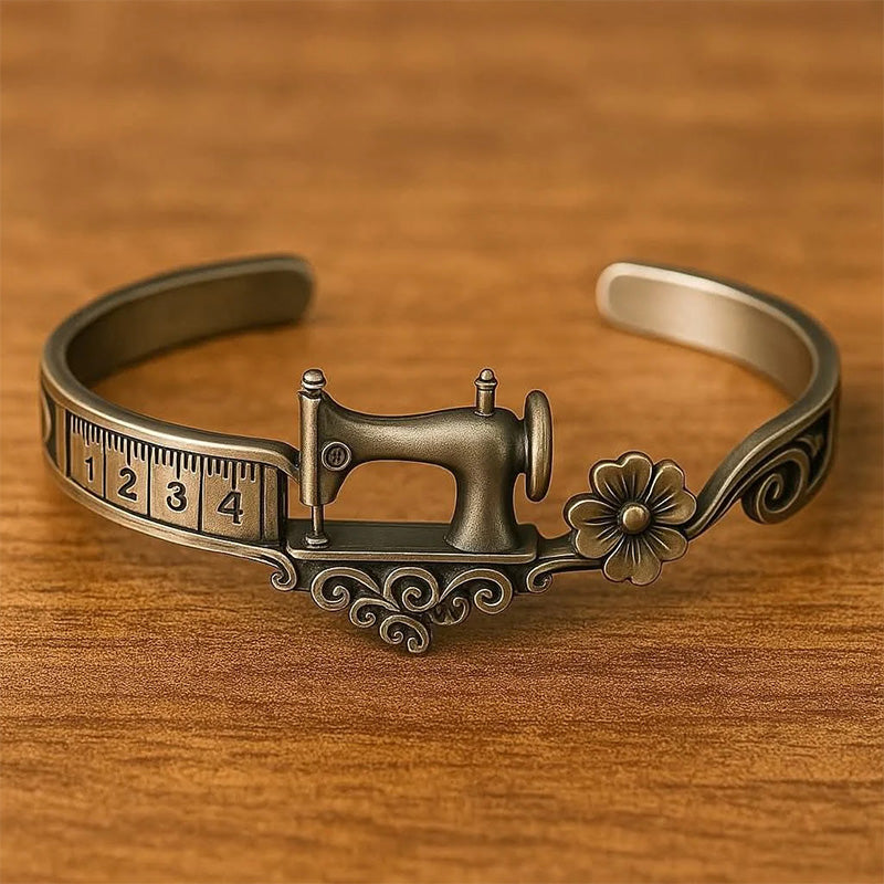 Retro sewing machine bracelet set