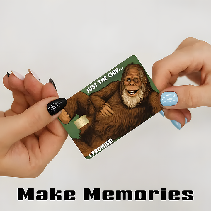 Funny Bigfoot Credit Card Sticker