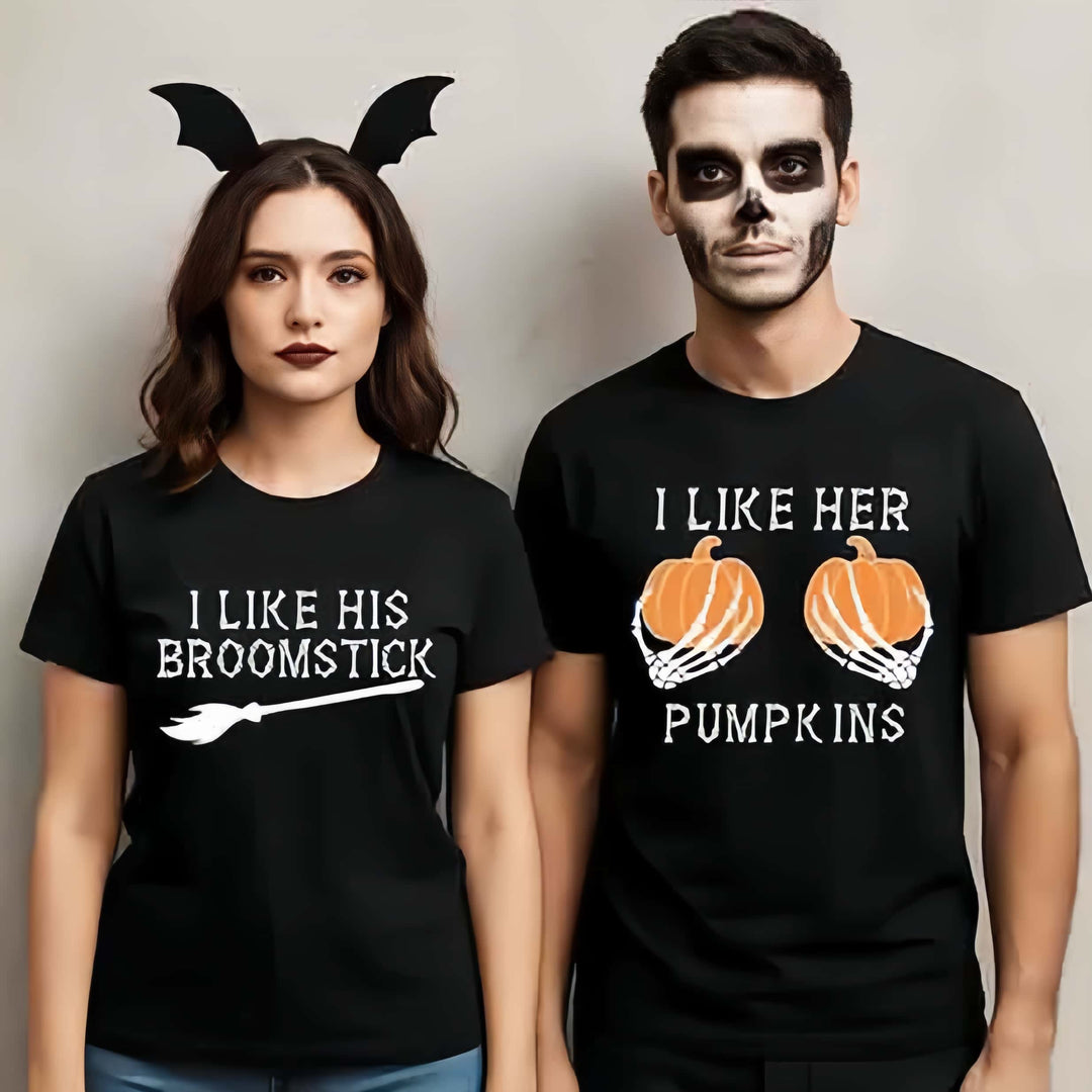 Funny Halloween Couple T-shirt