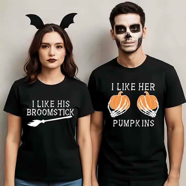 Funny Halloween Couple T-shirt