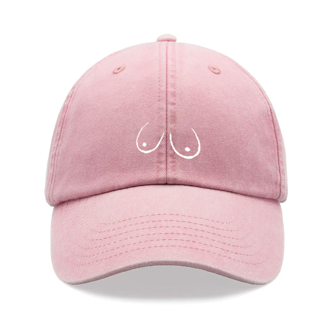 Chest Cartoon Baseball Cap Retro Washed Unisex