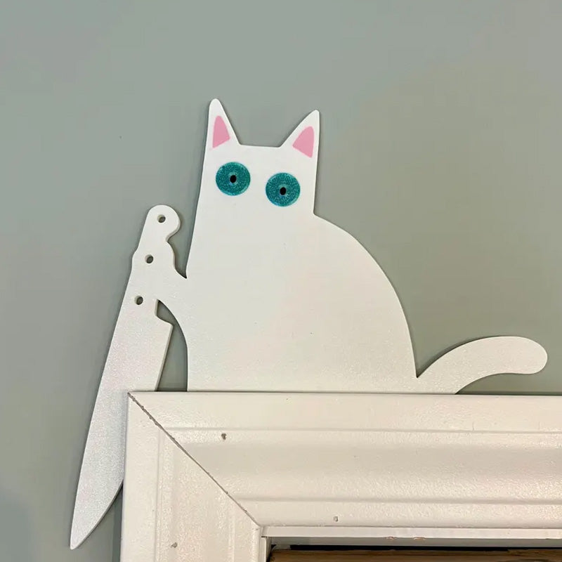 Cat corner knife door frame decoration