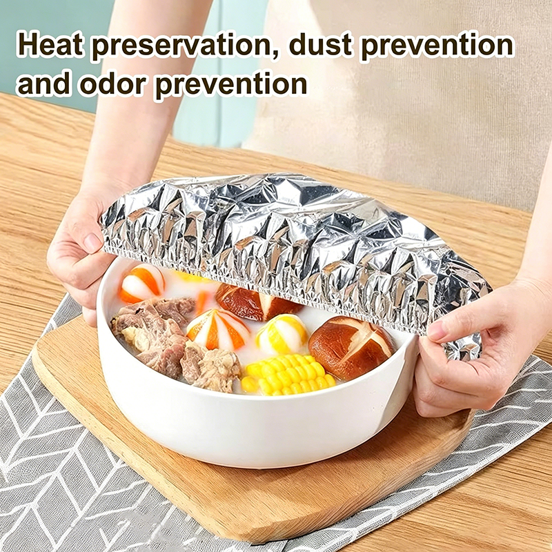 Reusable aluminum foil food covers