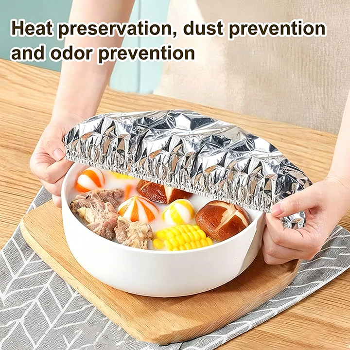 Reusable aluminum foil food covers