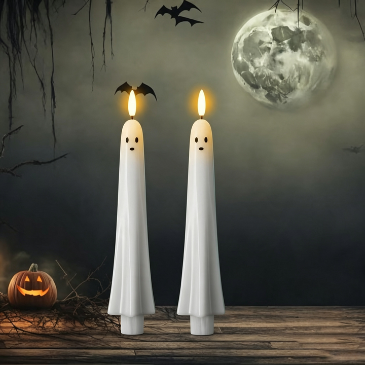 Halloween Ghost Flameless LED Taper Candles