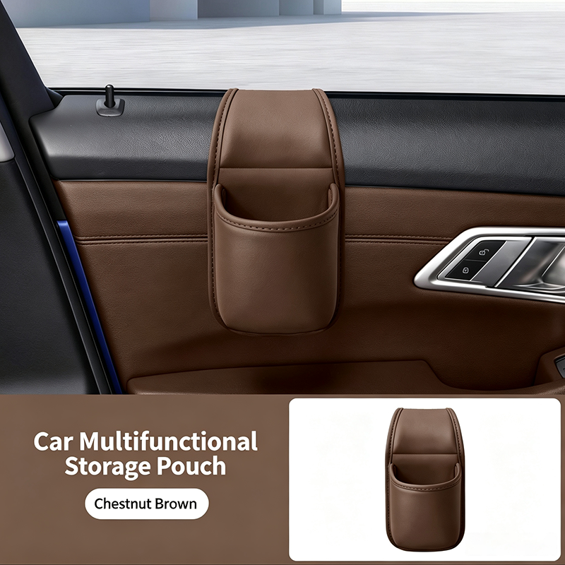 Leather Car Door Storage Pocket