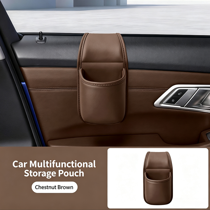 Leather Car Door Storage Pocket