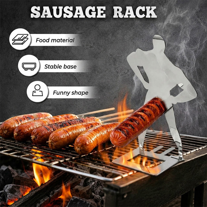 Muscular Male-Shaped Stainless Steel Hot Dog